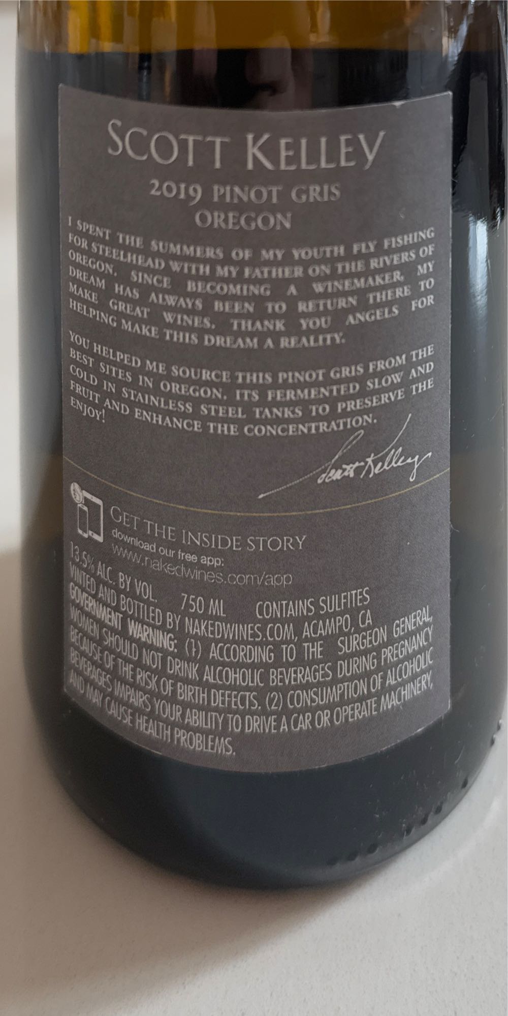 Scott Kelley  (750 mL) alcohol collectible - Main Image 2