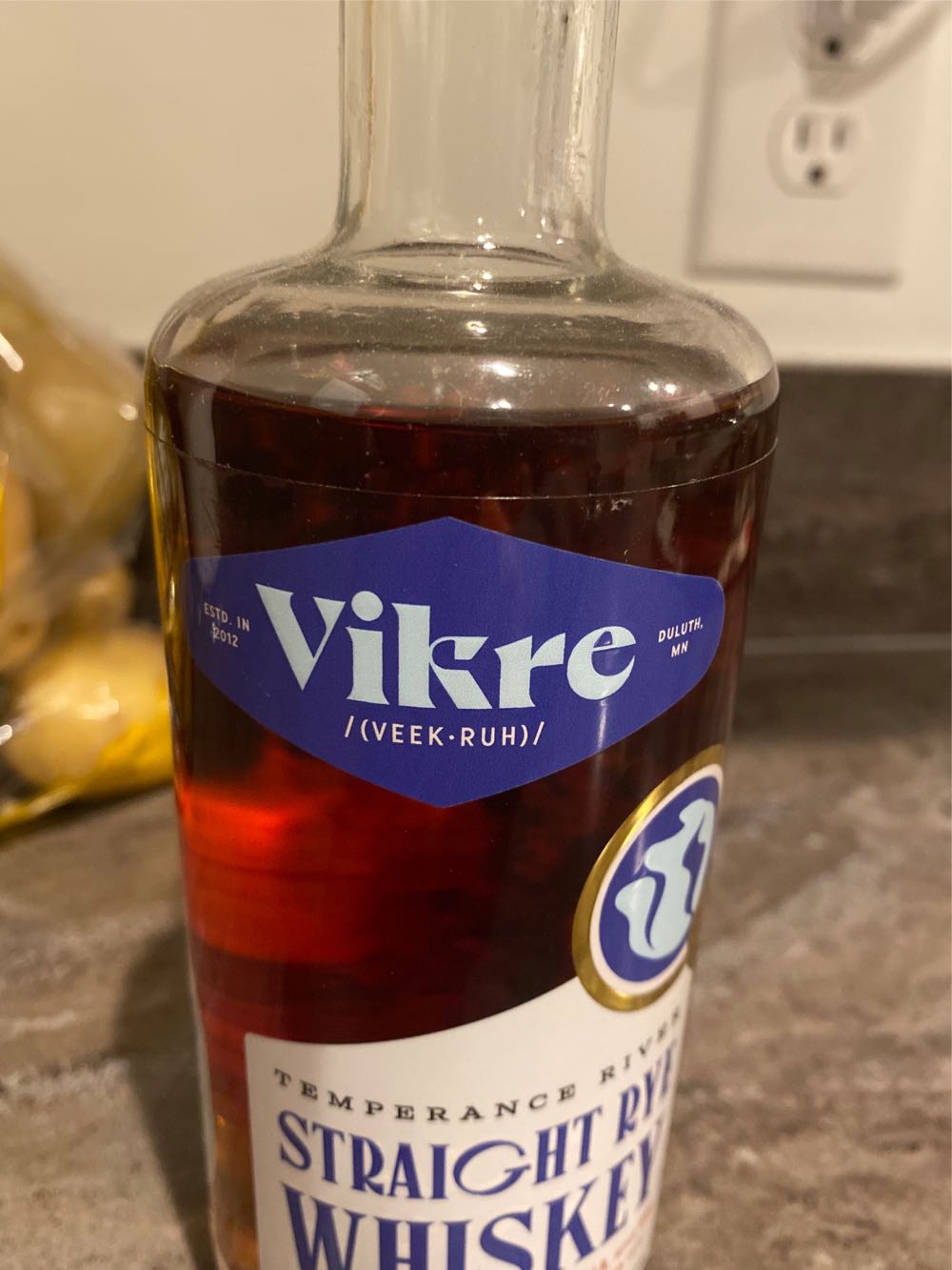 Vikre - Straight Rye Whiskey - Vikre Distillery (375 mL) alcohol collectible [Barcode 853054006197] - Main Image 2