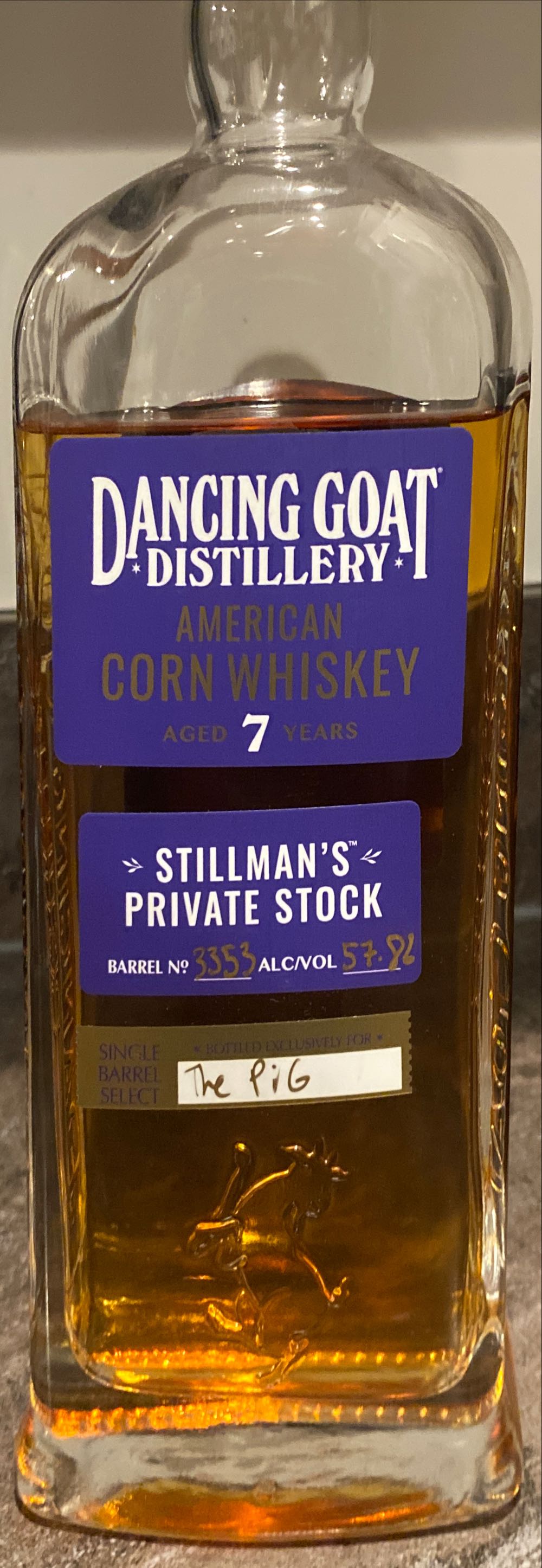 The Pig - Single Barrel - Dancing Goat Distillery alcohol collectible [Barcode 819994020198] - Main Image 2