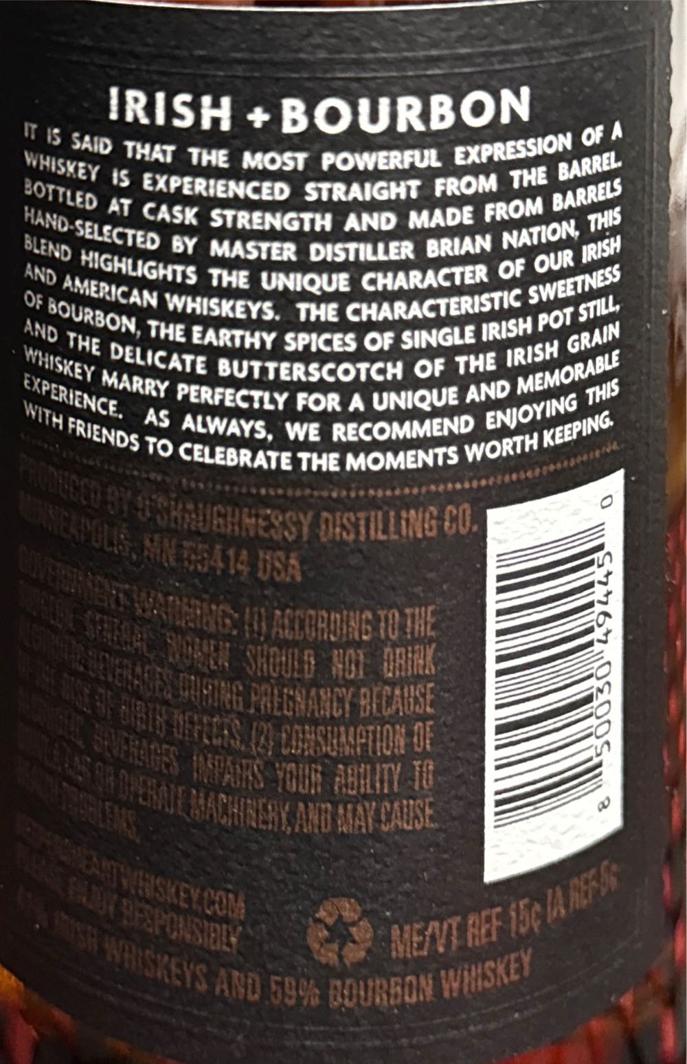 Keeper’s Heart Irish Bourbon Cask Strength - O’shaugnessy Distilling (700 mL) alcohol collectible [Barcode 850030494450] - Main Image 2