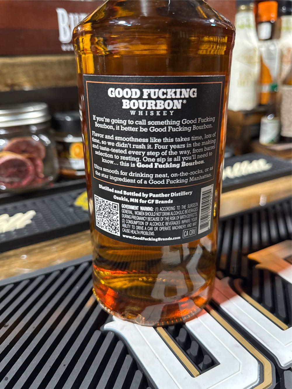 Good Fucking Bourbon - Panther Distillery (750 mL) alcohol collectible [Barcode 851711004104] - Main Image 2