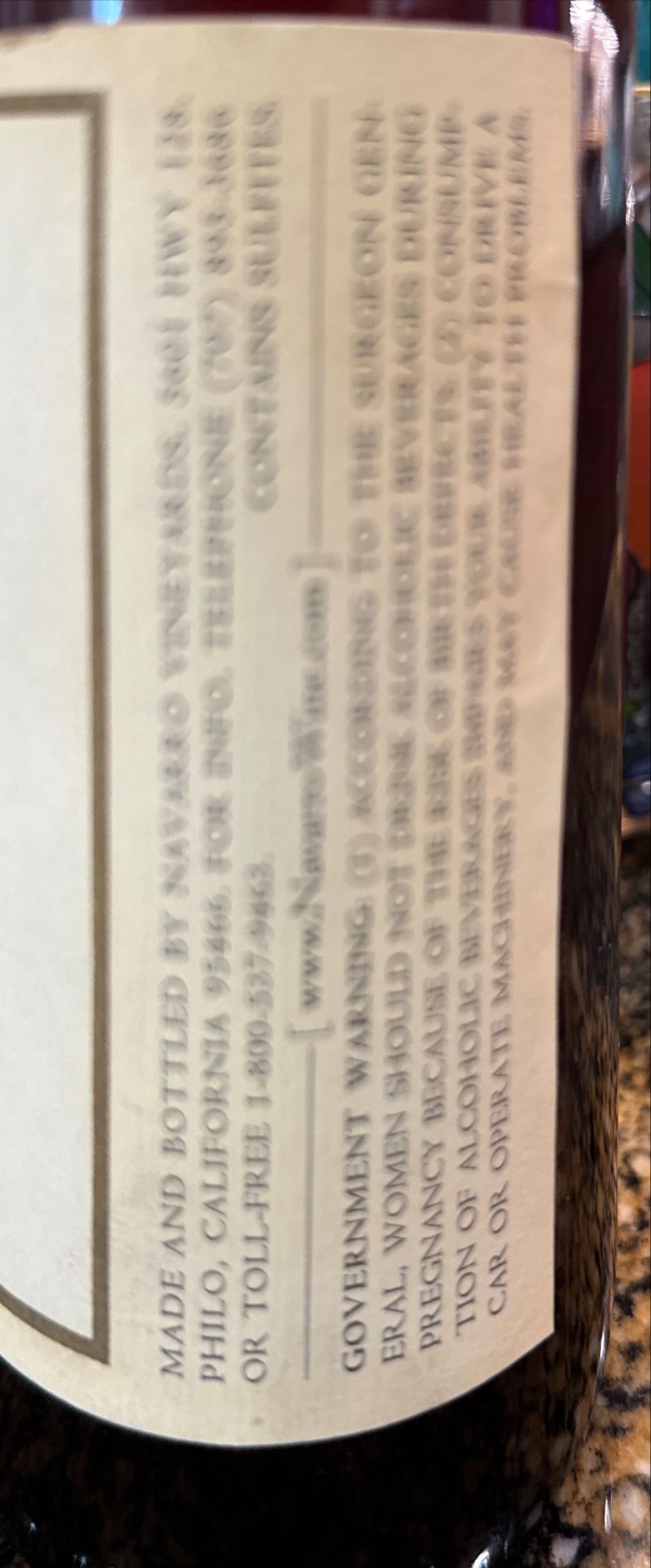 Navarro Vineyards - Navarra (750 mL) alcohol collectible - Main Image 3