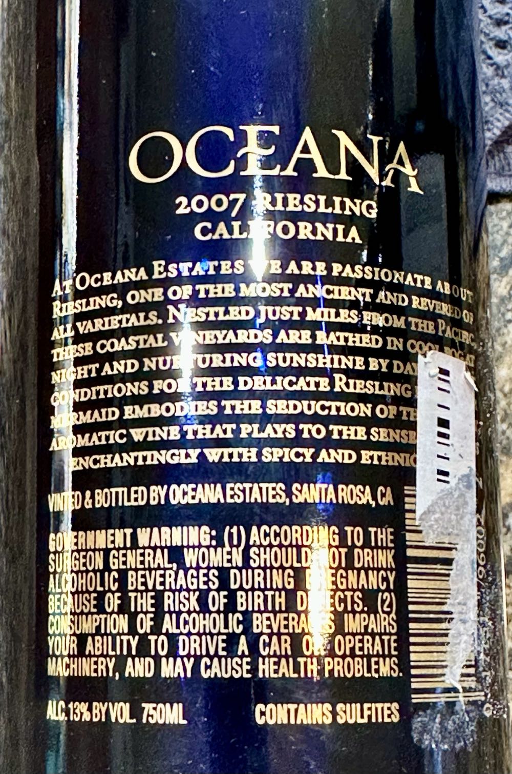 Oceana - Oceana Estates (750 mL) alcohol collectible - Main Image 2
