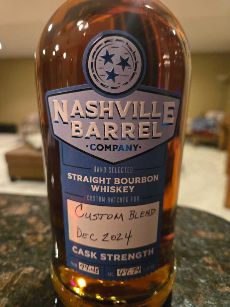 Nashville Barrel Company Cask Strength Bourbon Whiskey 750ml Straight Co. 750  (750 mL) alcohol collectible [Barcode 850033779042] - Main Image 2
