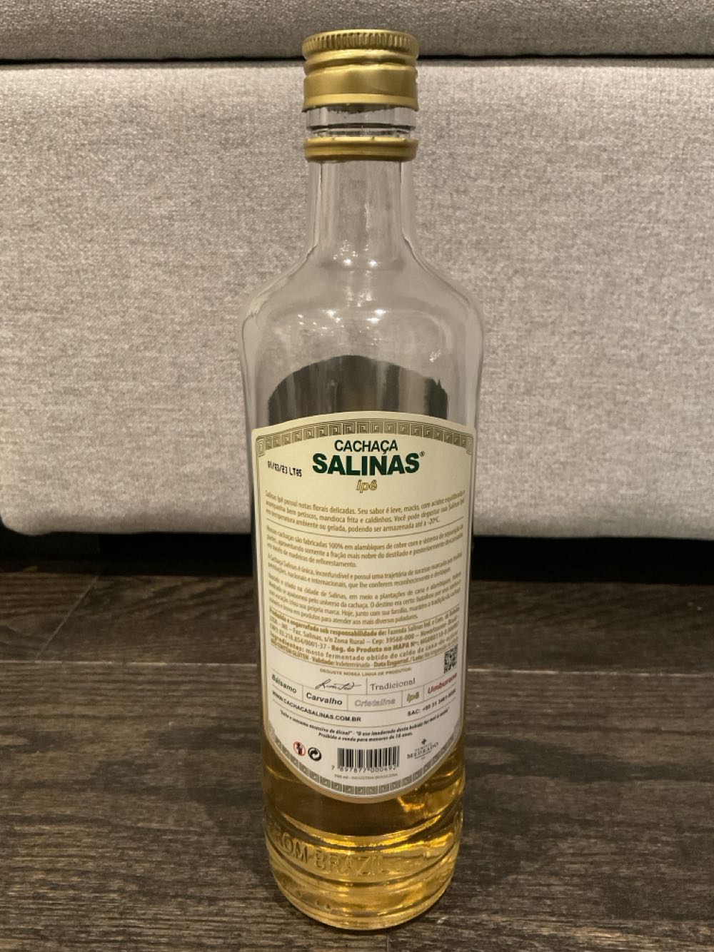 Cachaça - Salinas Ipê  alcohol collectible [Barcode 7897877000492] - Main Image 2