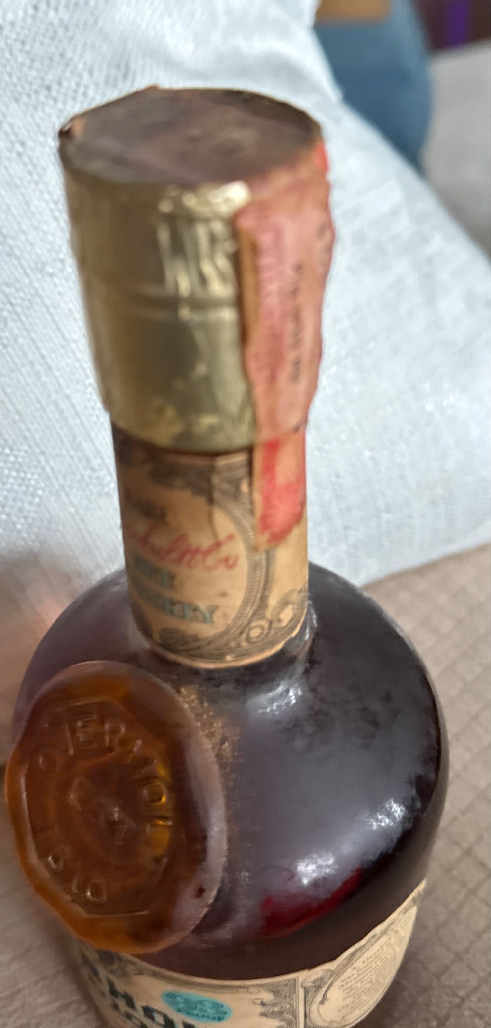Overholt 1810 Rye Squat (early bottle) ❤️ - Bottled by A. Overholt & Co. alcohol collectible - Main Image 3