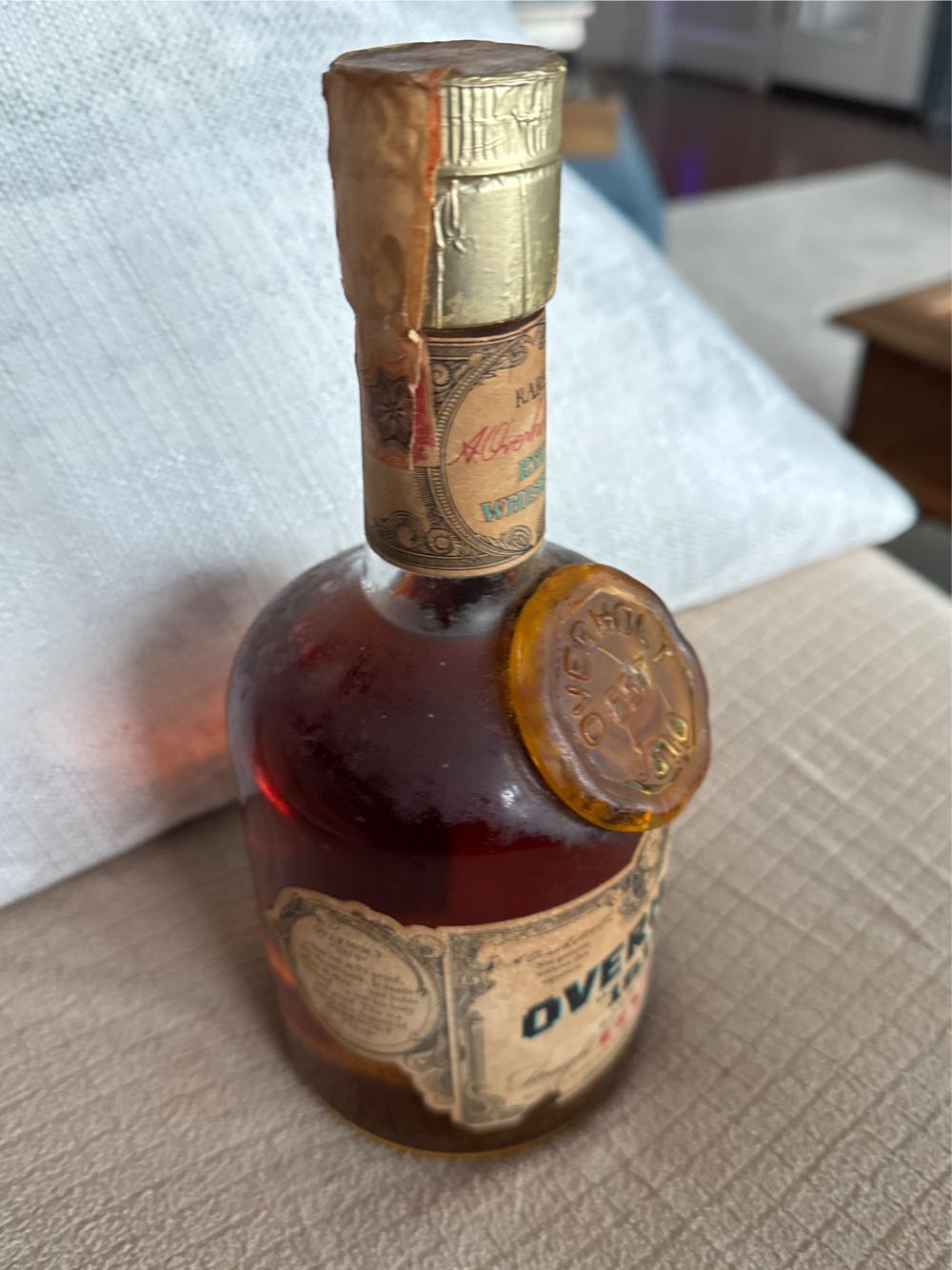 Overholt 1810 Rye Squat (early bottle) ❤️ - Bottled by A. Overholt & Co. alcohol collectible - Main Image 4