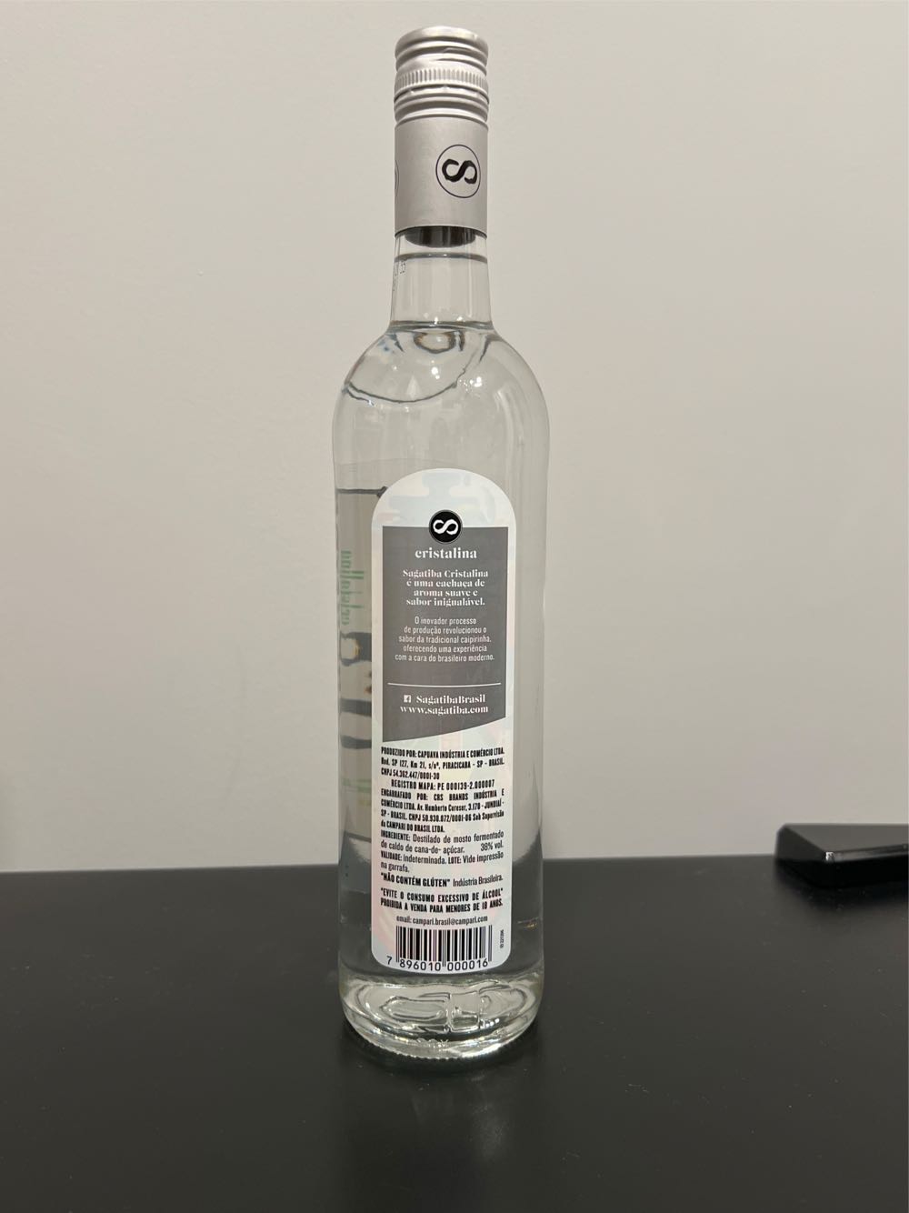 Cachaça - Sagatiba Pura Cristalina  alcohol collectible [Barcode 7896010000016] - Main Image 2