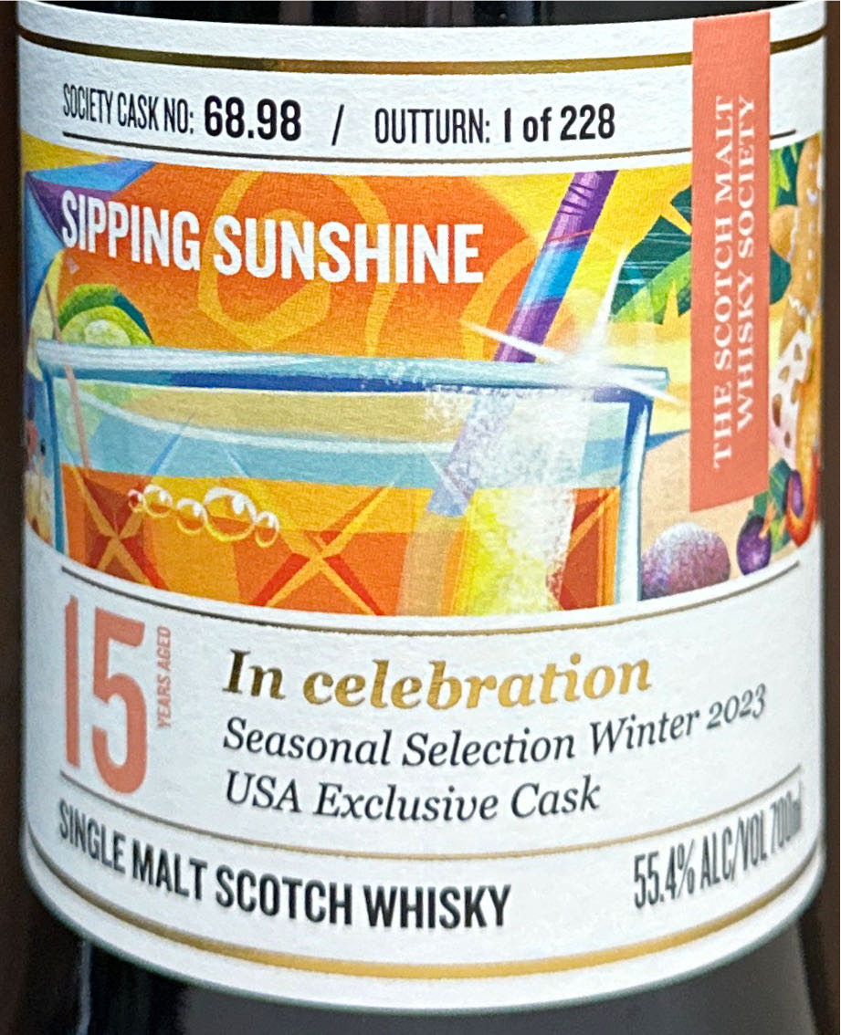 Blair Warhol 15yr SMWS 68.98 Sipping Sunshine - Blair Athol Distillery (700 mL) alcohol collectible - Main Image 2