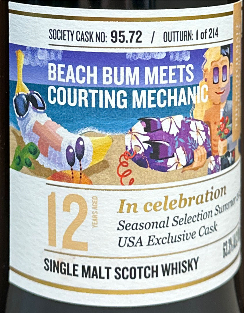 Auchroisk 12yr SMWS 95.72 Beach bum Meets Courting Mechanic - Auchroisk Distillery (700 mL) alcohol collectible - Main Image 2