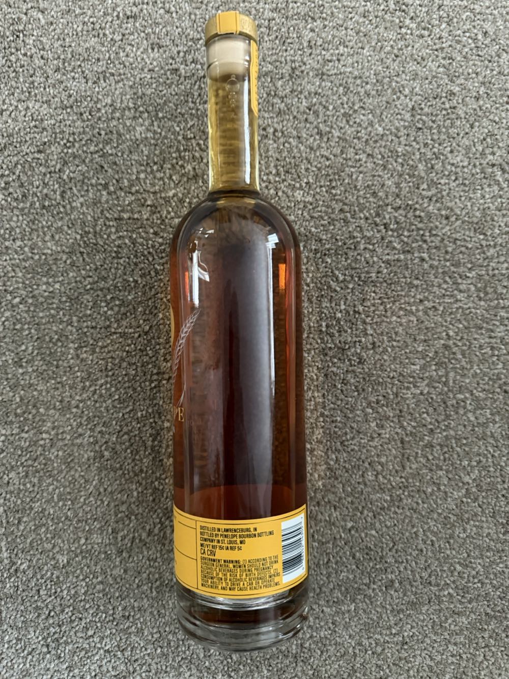 Penelope Wheated Bourbon Whiskey - Penelope Bourbon Bottling Company (750 mL) alcohol collectible [Barcode 088352143057] - Main Image 3