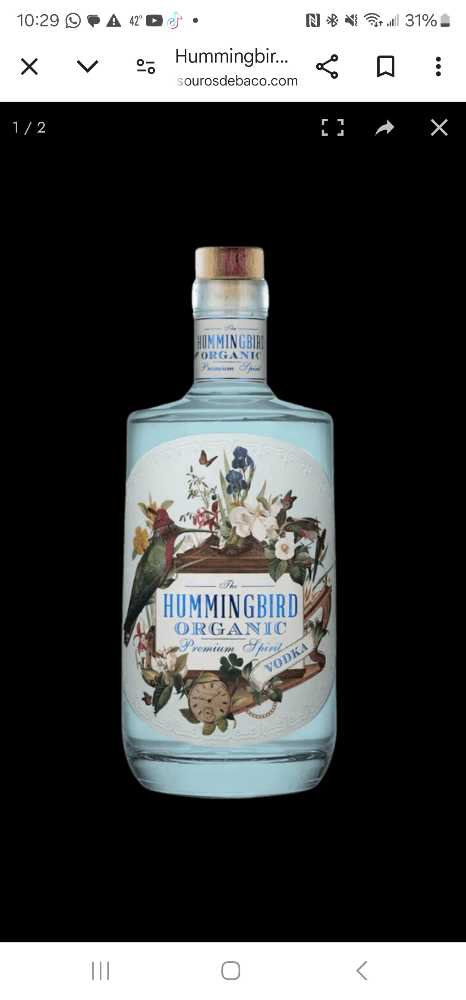 Hummingbird Vodka  - West Cork Destillers (50 mL) alcohol collectible [Barcode 5391524714197] - Main Image 3