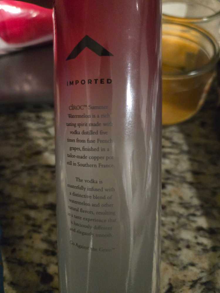 Ciroc Summer Watermelon Vodka 375ml  (375 mL) alcohol collectible [Barcode 088076185463] - Main Image 2
