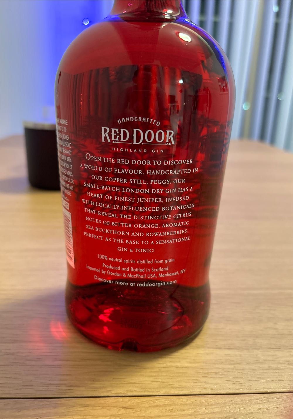 Red Door Highland Gin - Benromach Distillery (750 mL) alcohol collectible [Barcode 747020911212] - Main Image 2