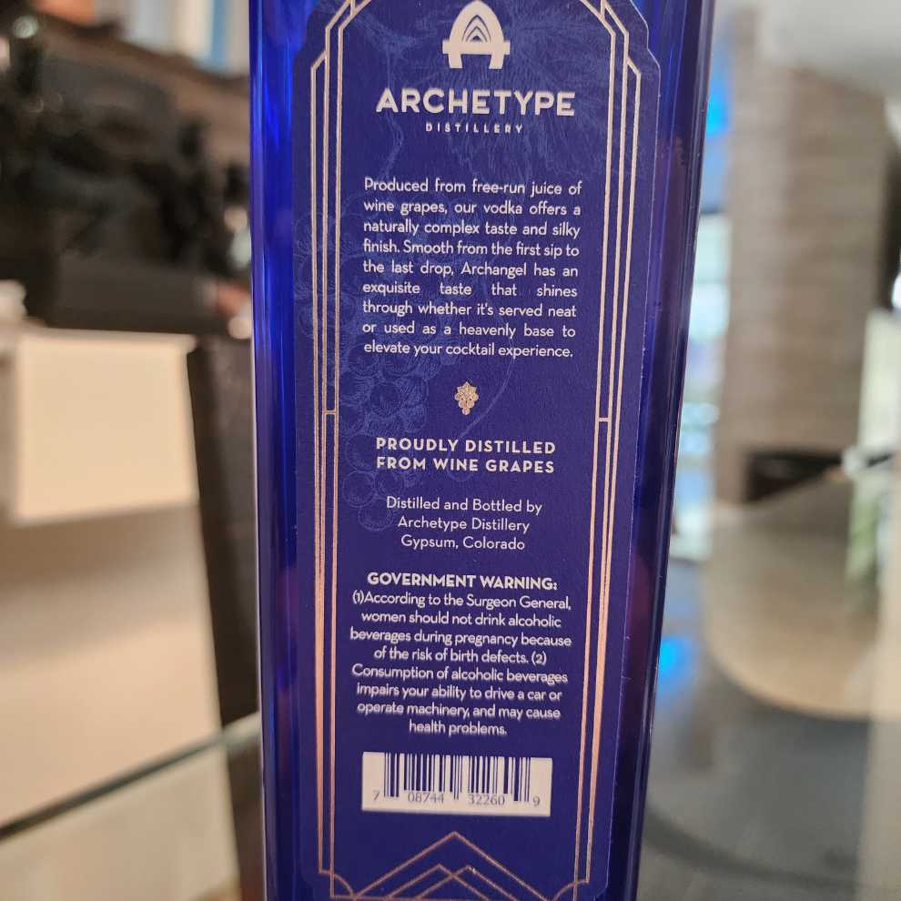 Archangel - Archetype Distillery (750 mL) alcohol collectible [Barcode 708744322609] - Main Image 2