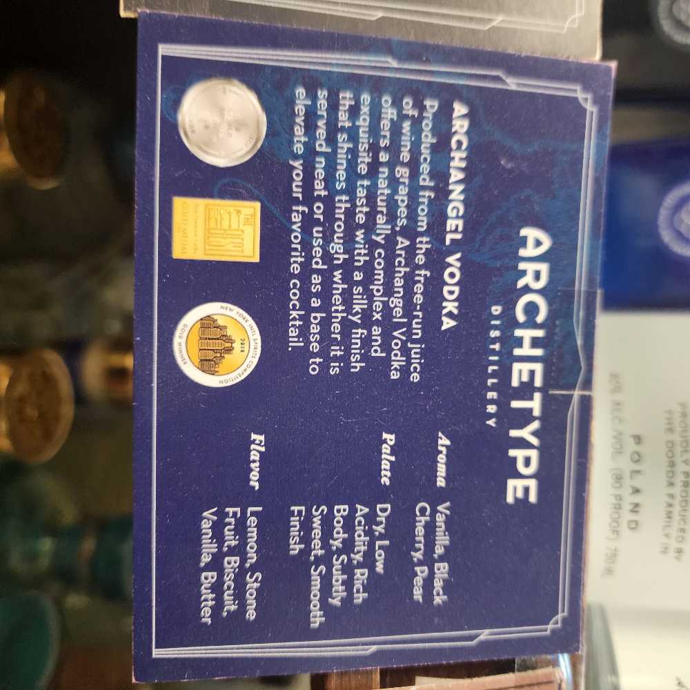 Archangel - Archetype Distillery (750 mL) alcohol collectible [Barcode 708744322609] - Main Image 3