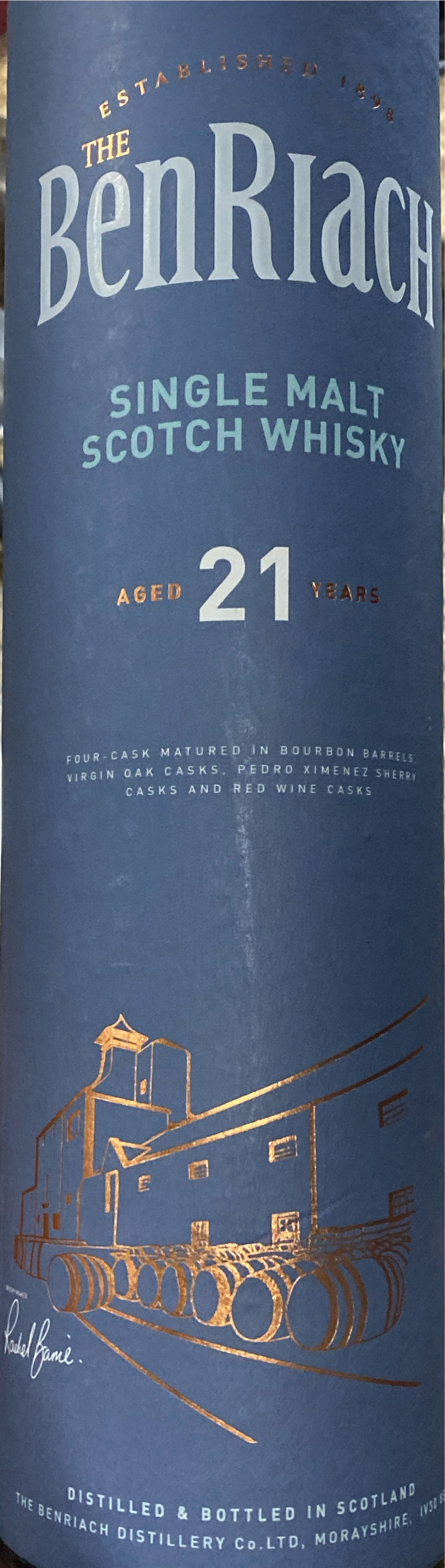 Benriach 21 Year Old Single Malt Scotch  alcohol collectible [Barcode 5060399685399] - Main Image 2