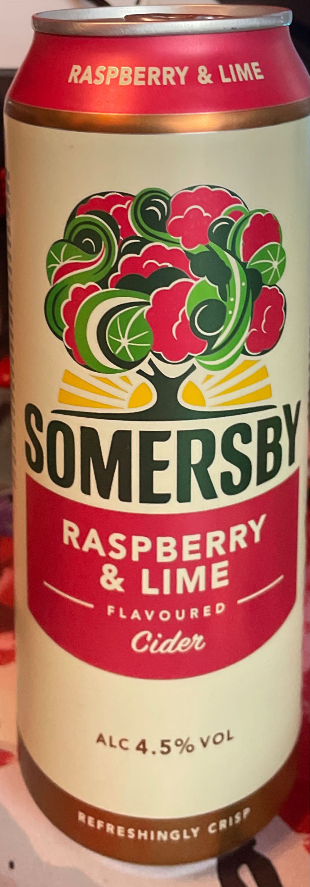 Somersby Cider With Raspberry And Ime Flavour 4.5% Drs 0.5 Lime 05l ízesítéssel 45% Dob 05 Enma  alcohol collectible [Barcode 3858887585168] - Main Image 2