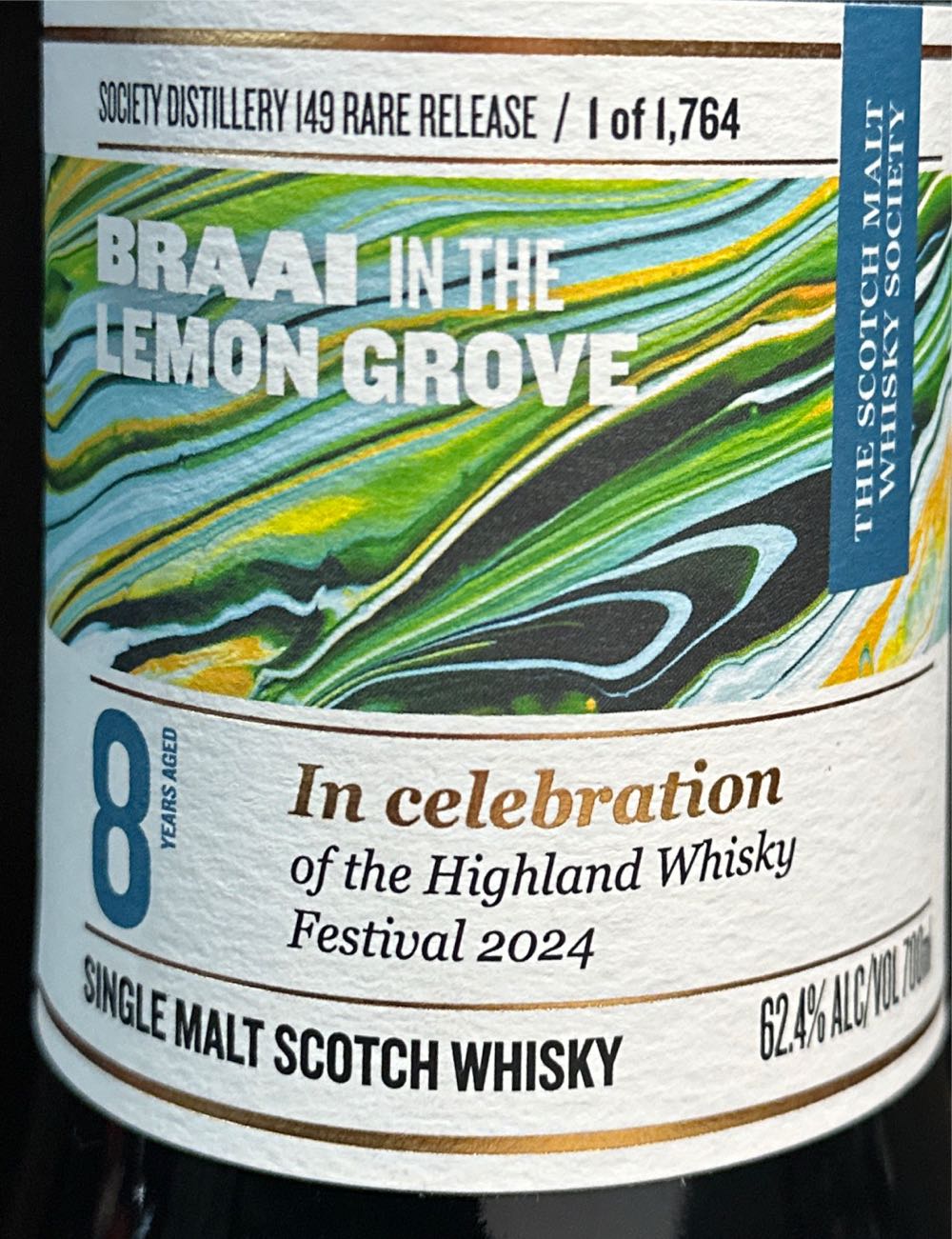 Ardnamurchin 8yr SMWS 149 Rare Relase 2024 Braai In The Lemon Grove - Ardnamurchan Distillery (700 mL) alcohol collectible - Main Image 2