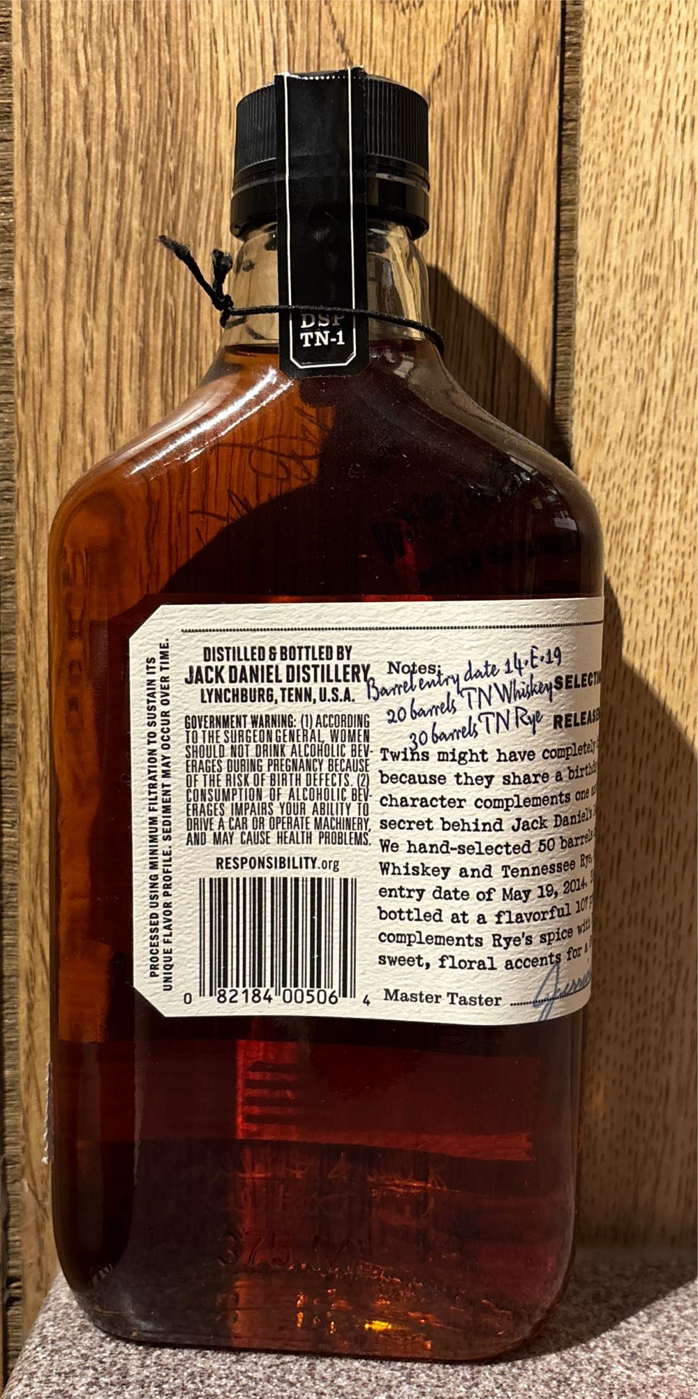 Jack Daniel’s Tennessee Tasters #007 - Jack Daniel’s Distillery, Lynchburg, TN (375 mL) alcohol collectible - Main Image 3