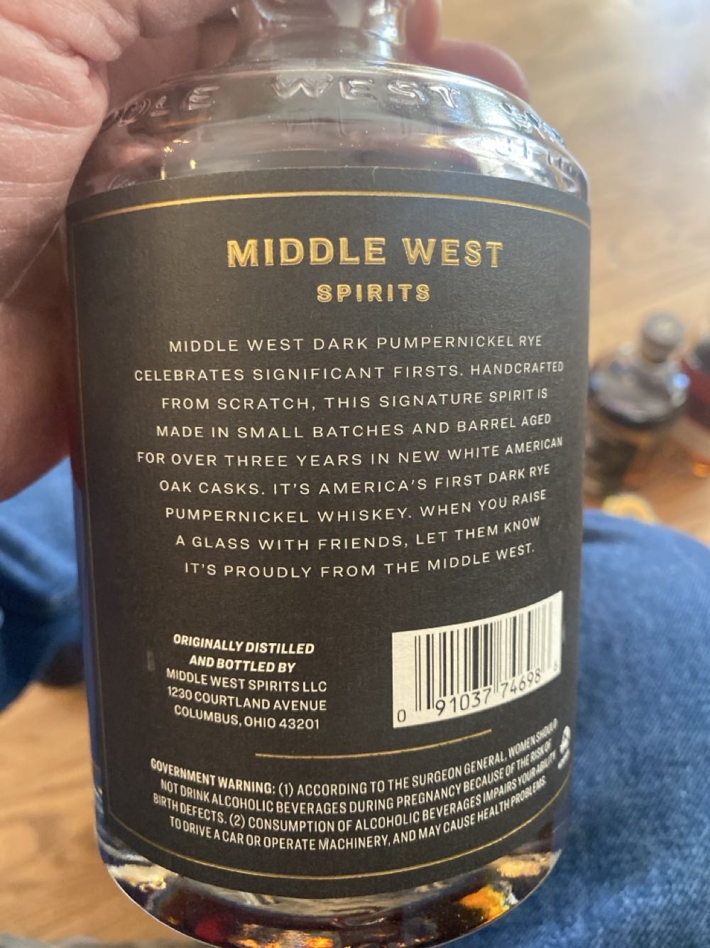 Z-Middle West Spirits Straight Rye Whiskey 750ml Dark Pumpernickel  alcohol collectible [Barcode 091037746986] - Main Image 2
