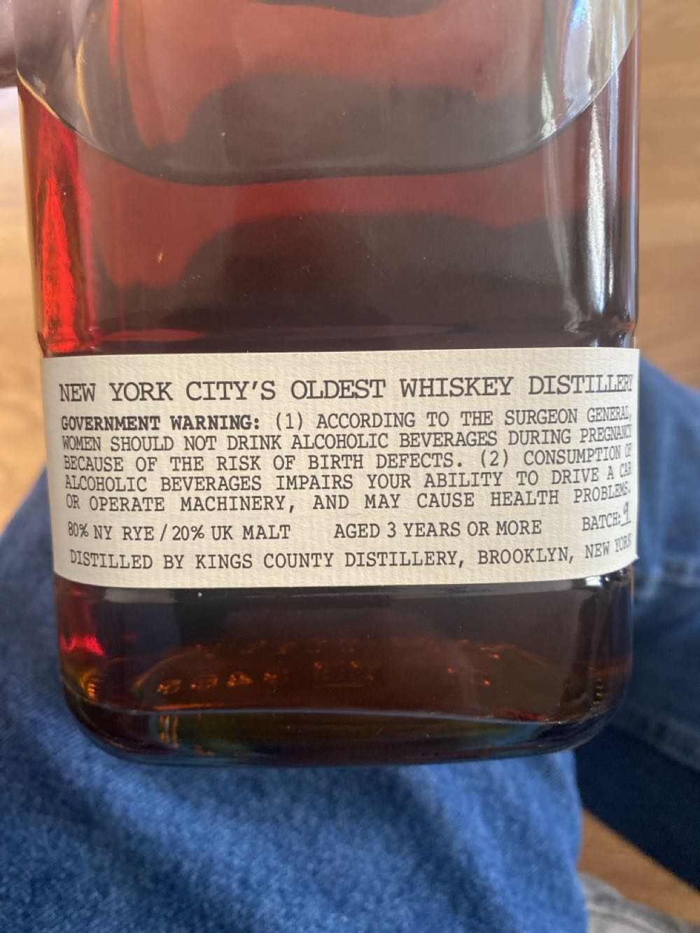 Kings County Empire Rye 750ml  - Kings County Distillery (750 mL) alcohol collectible [Barcode 853396007258] - Main Image 2