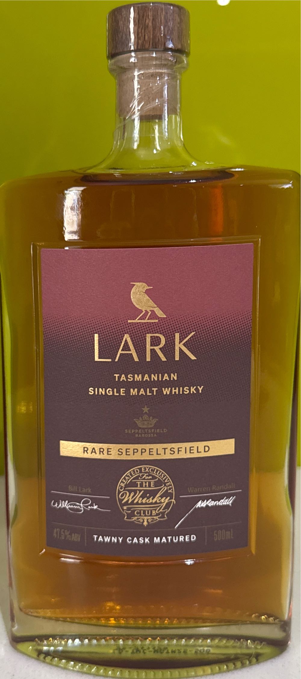 Lark Rare Seppeltsfield - Lark Distillery (500 mL) alcohol collectible [Barcode 9321651003167] - Main Image 2