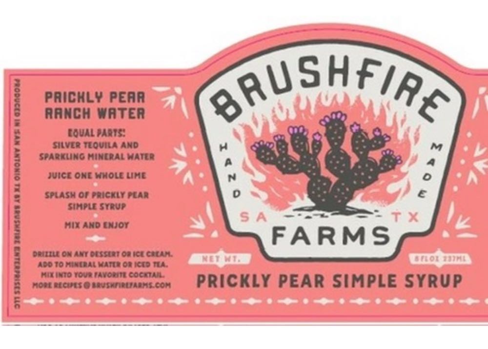 Brushfire Farms Prickly Pair Simple Syrup - Brushfire Farms (40 FL OZ) alcohol collectible [Barcode 860001658484] - Main Image 2