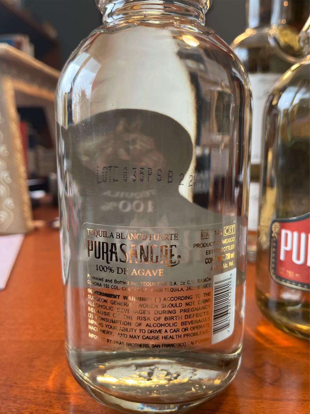 Purasangre Tequila Blanco Fuerte - NOM 1146 (750 mL) alcohol collectible [Barcode 741638112016] - Main Image 3