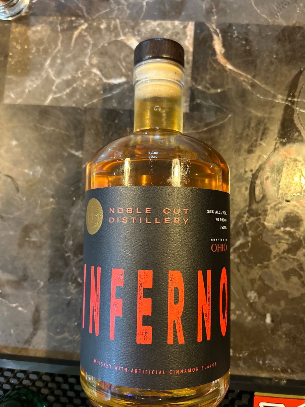 Noble Cut Distillery Inferno Whiskey - Nobel Cut Distillery (750 mL) alcohol collectible [Barcode 051497437862] - Main Image 3