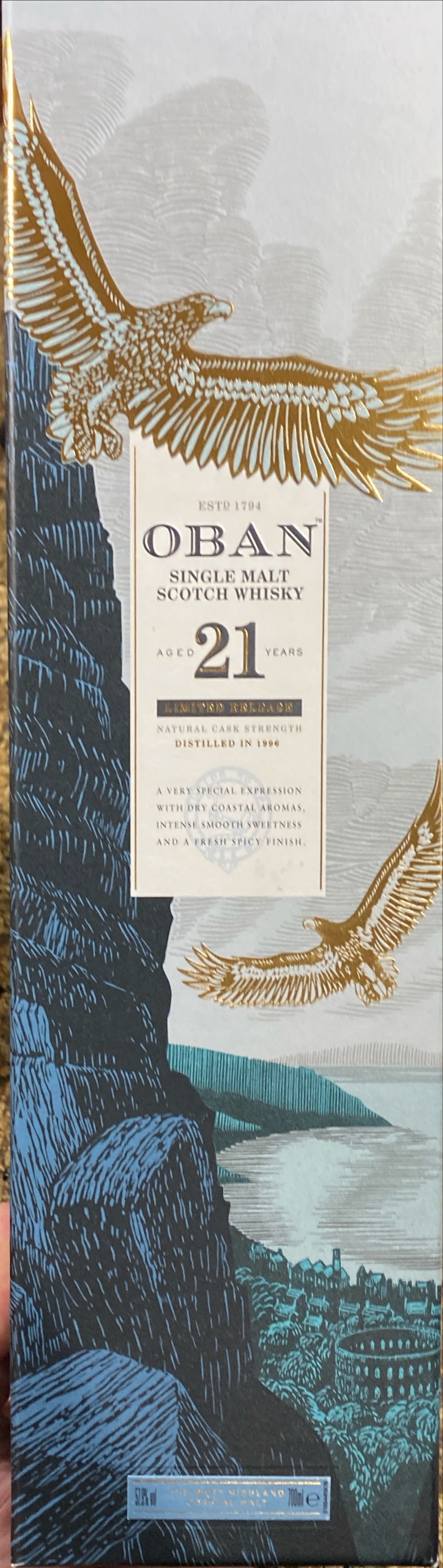 Oban 21 Year Old.  1996  alcohol collectible [Barcode 5000281051765] - Main Image 2