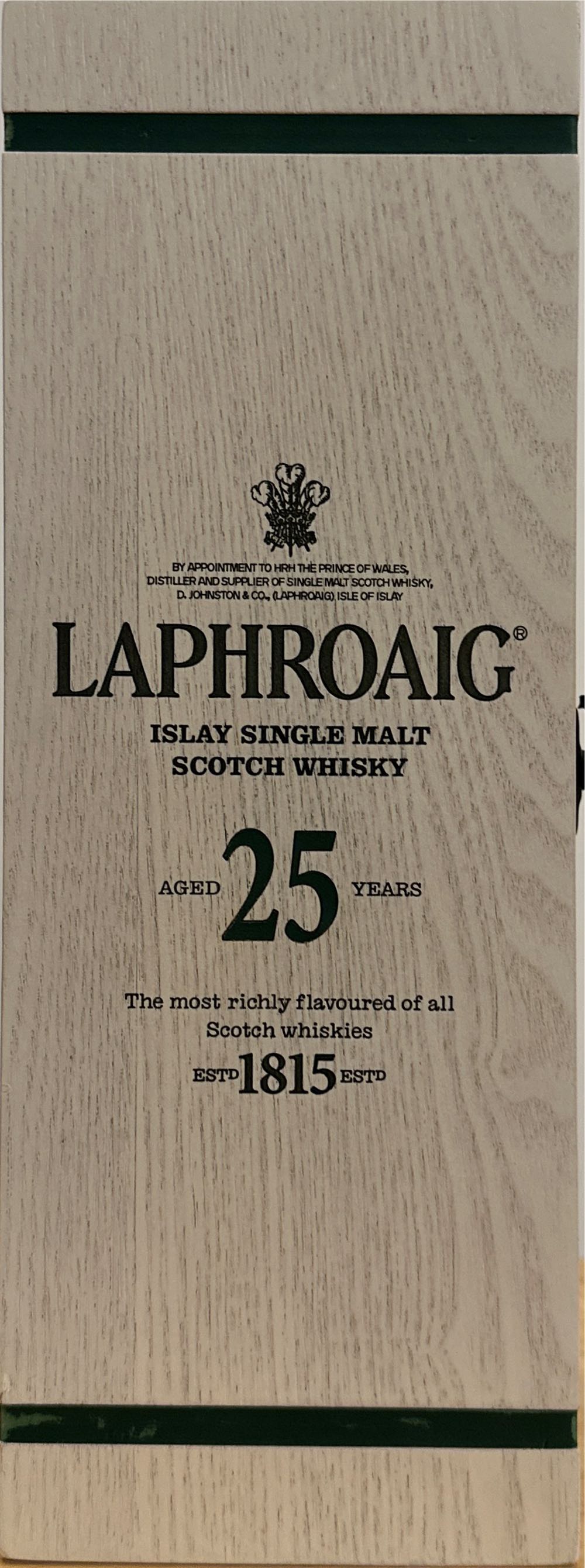 Whisky Laphroaig 25 Year Old Cask Strength And – 489% Single Malt Years л 25y 07l ラフロイグ 25年 - Laphroaig Distillery (700 mL) alcohol collectible [Barcode 5010019638298] - Main Image 4