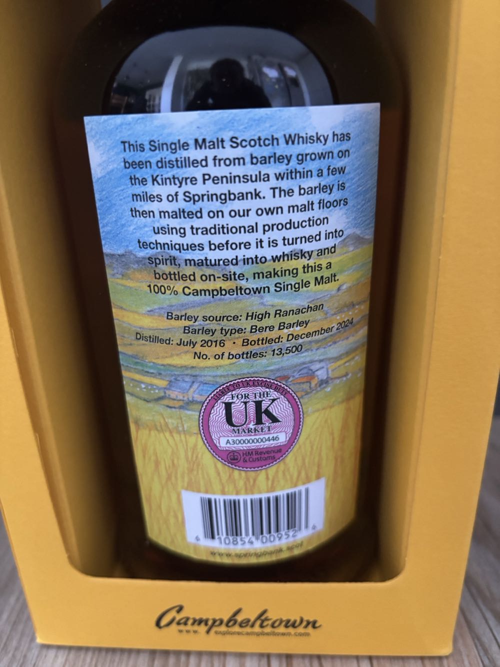 Springbank Local Barley 8 Year Old (2025) - Springbank Distillery (700 mL) alcohol collectible [Barcode 610854009526] - Main Image 2