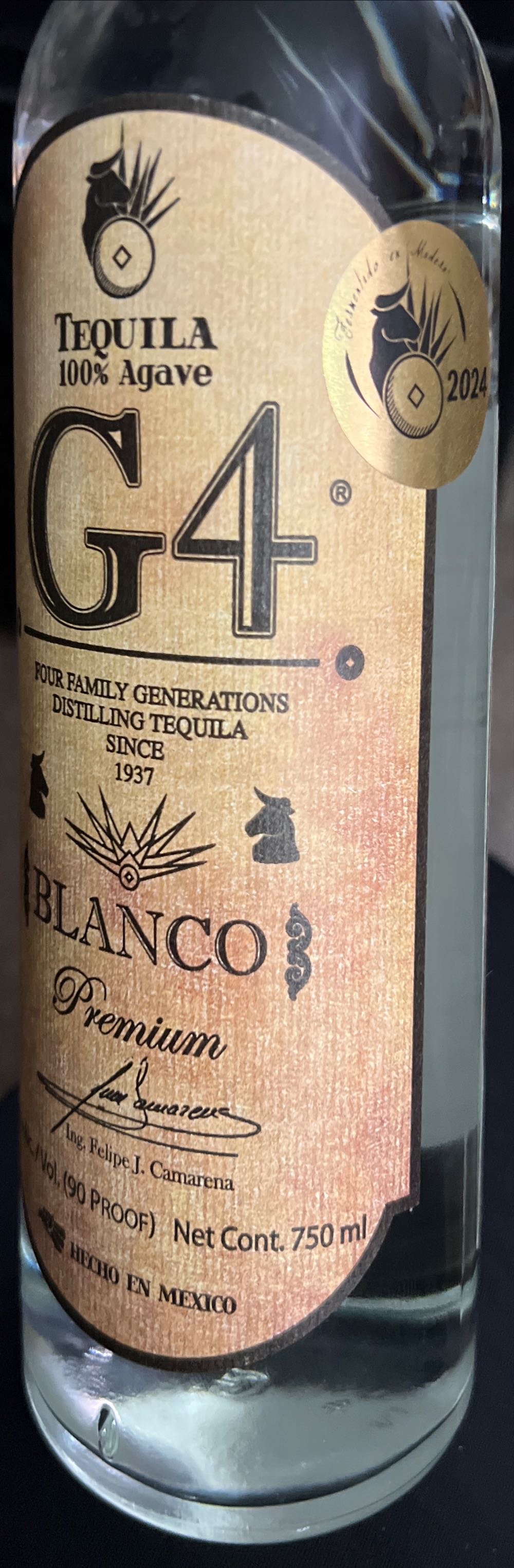 G4 Blanco De Madera Premium 2024 Tequila - NOM 1579 (750 mL) alcohol collectible [Barcode 7503018079288] - Main Image 2