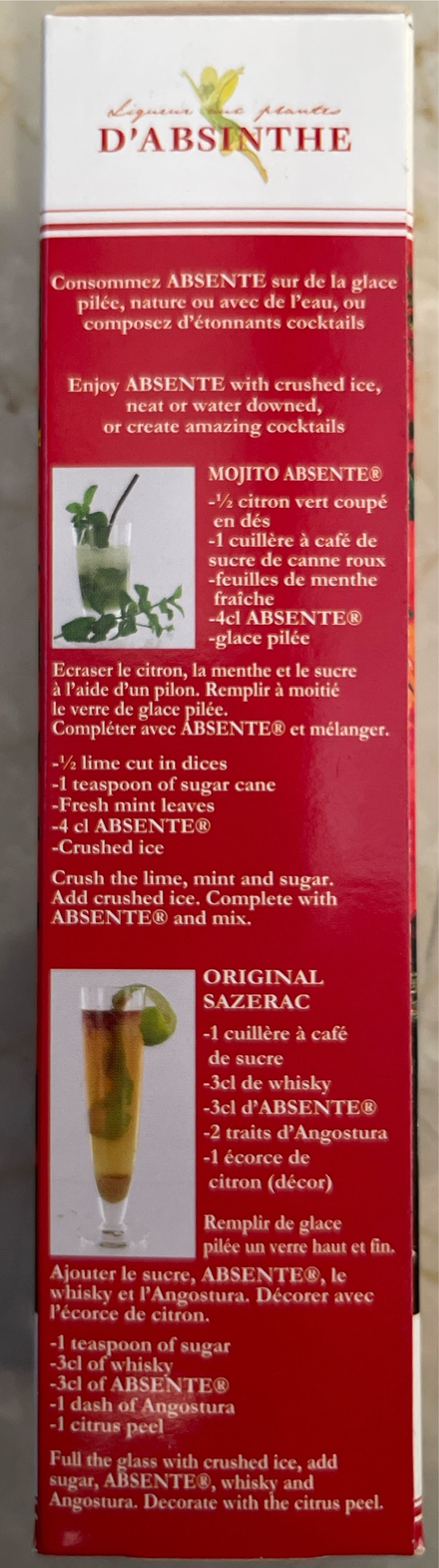 Absente - N‘est Absente Que Toi - Distilleries Et Domaines De Provence (100 mL) alcohol collectible [Barcode 3379974200172] - Main Image 2