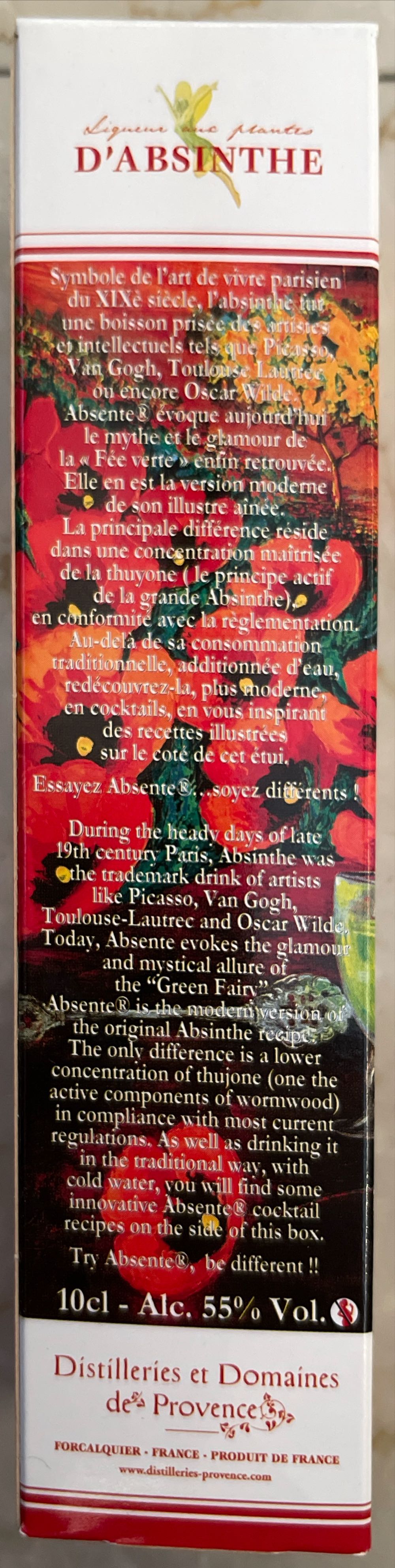 Absente - N‘est Absente Que Toi - Distilleries Et Domaines De Provence (100 mL) alcohol collectible [Barcode 3379974200172] - Main Image 3