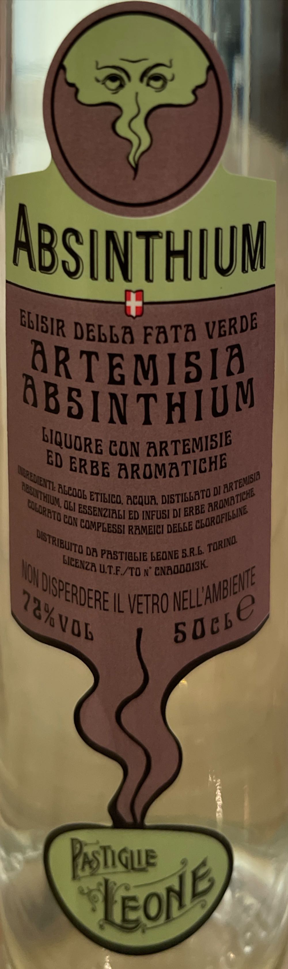 Absinthium - Pastiglie Leone (500 mL) alcohol collectible [Barcode 8005028500008] - Main Image 2