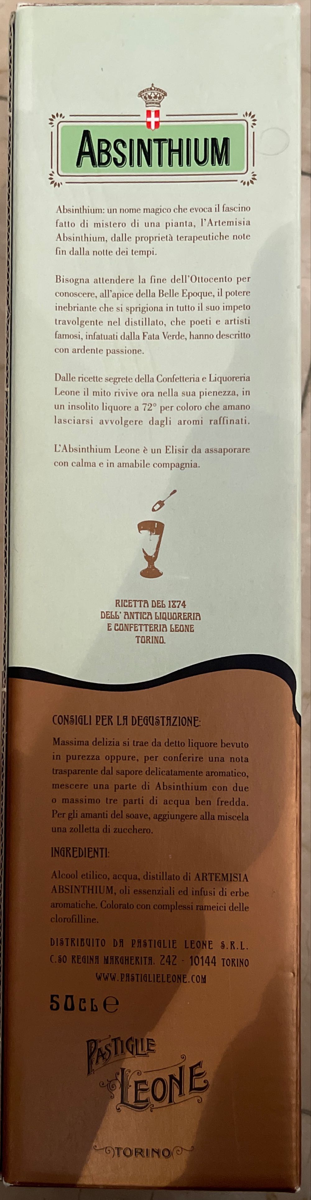 Absinthium - Pastiglie Leone (500 mL) alcohol collectible [Barcode 8005028500008] - Main Image 4