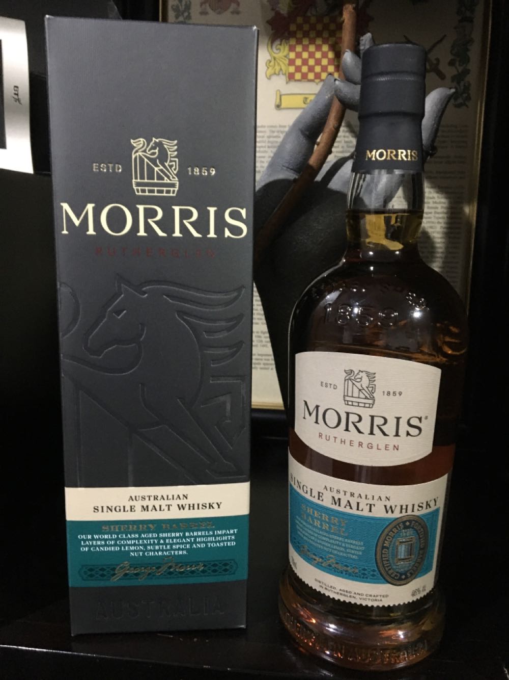 Morris Rutherglen Sherry Barrel Single Malt Whisky 700ml - Morris Rutherglen (700 mL) alcohol collectible [Barcode 9322214005994] - Main Image 2