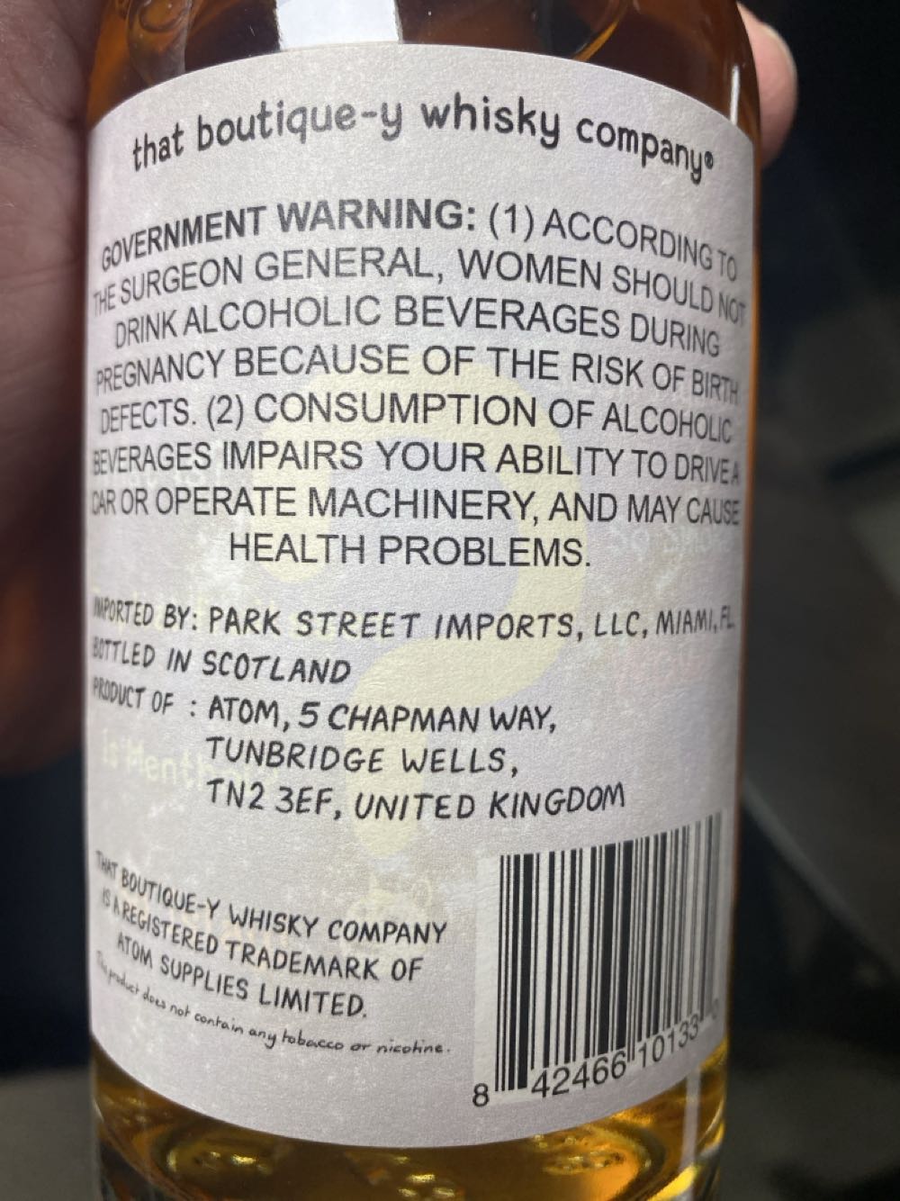 Islay #2 That Boutiquey Whisky Company - Atom Supplies Ltd. (375 mL) alcohol collectible [Barcode 842466101330] - Main Image 2