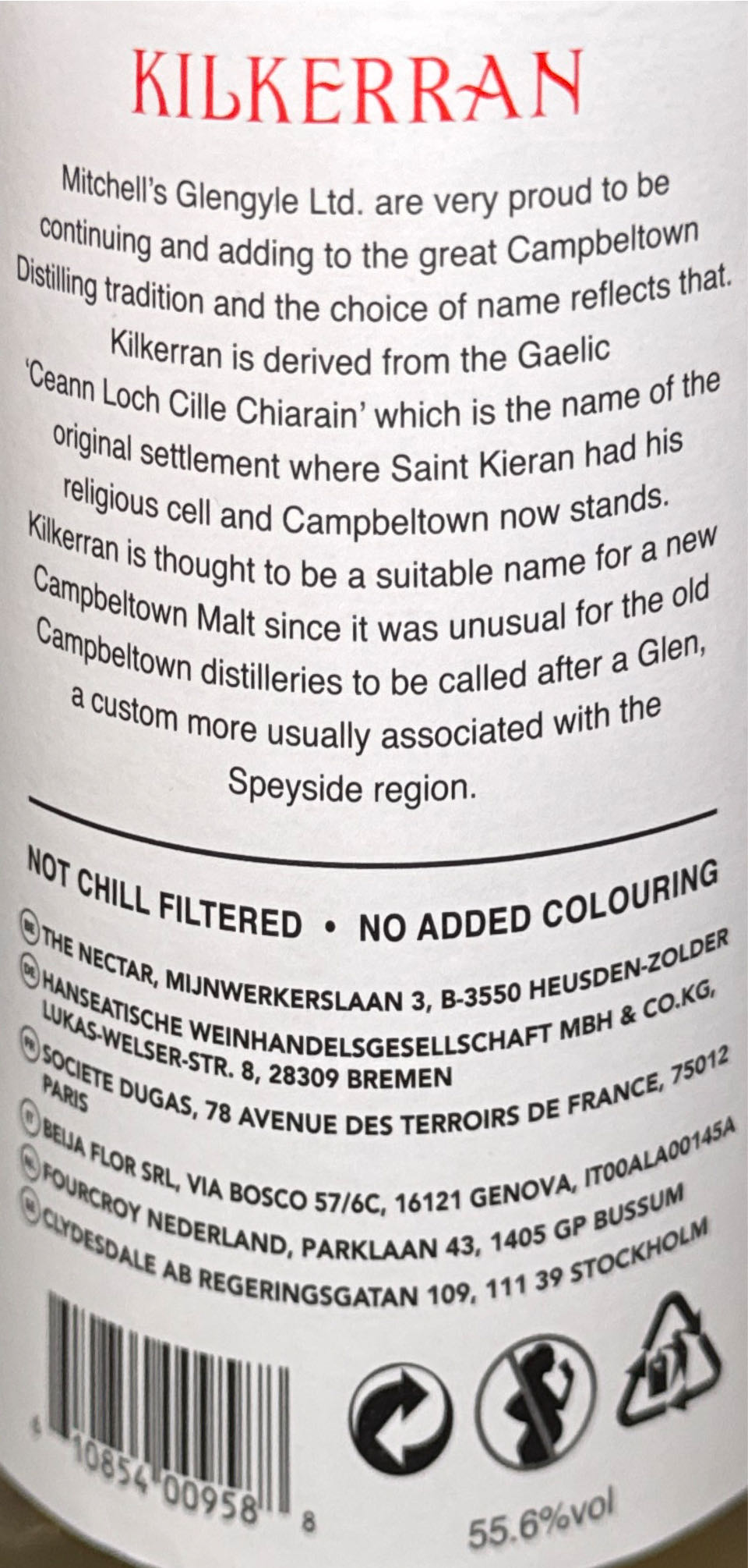 Kilkerran 8 Year Old Cask Bourbon 2025 (2025) - Kilkerran Glengyle Distillery (700 mL) alcohol collectible [Barcode 610854009588] - Main Image 2