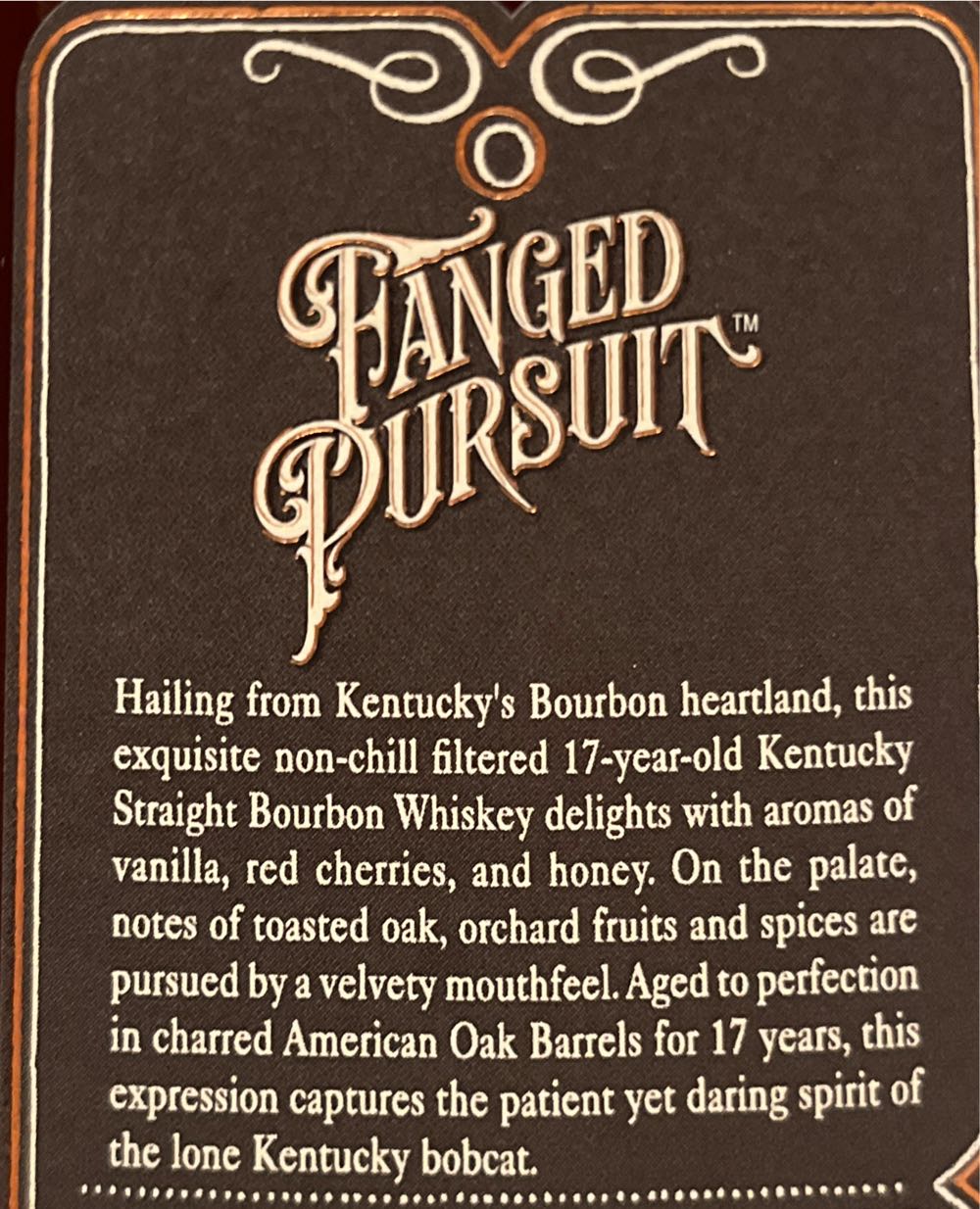 Orphan Barrel Fanged Pursuit 17 Yr - Diageo Distillery (750 mL) alcohol collectible [Barcode 082000809777] - Main Image 2