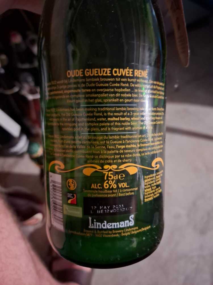 2033 Lindemans Oude Gueuze Cuvée René 2023 - Lindemans (750 mL) alcohol collectible - Main Image 2