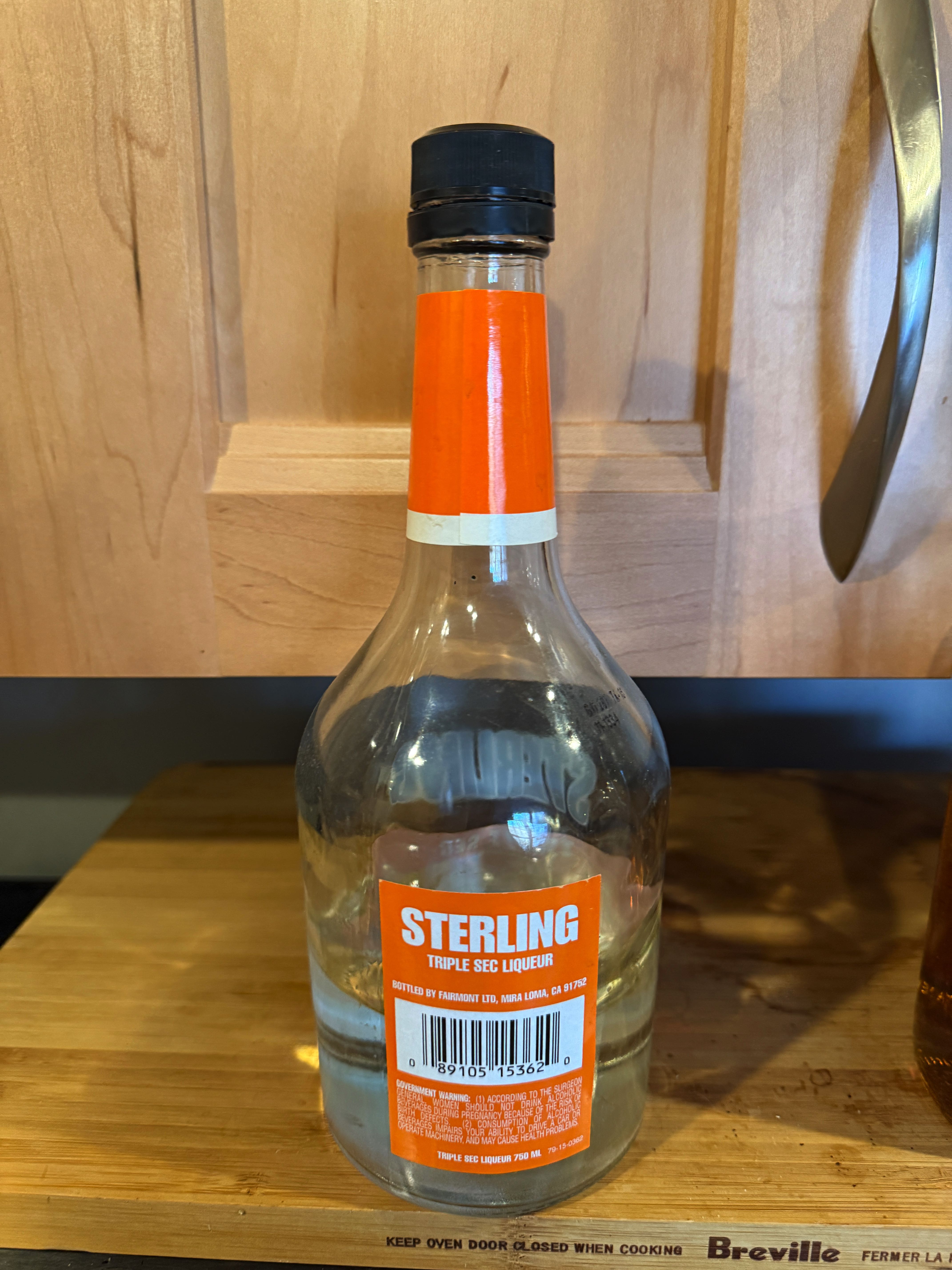 Sterling Triple Sec Liqueur - Fairmont LTE, Mira Loma, CA (750) alcohol collectible [Barcode 089105153620] - Main Image 2