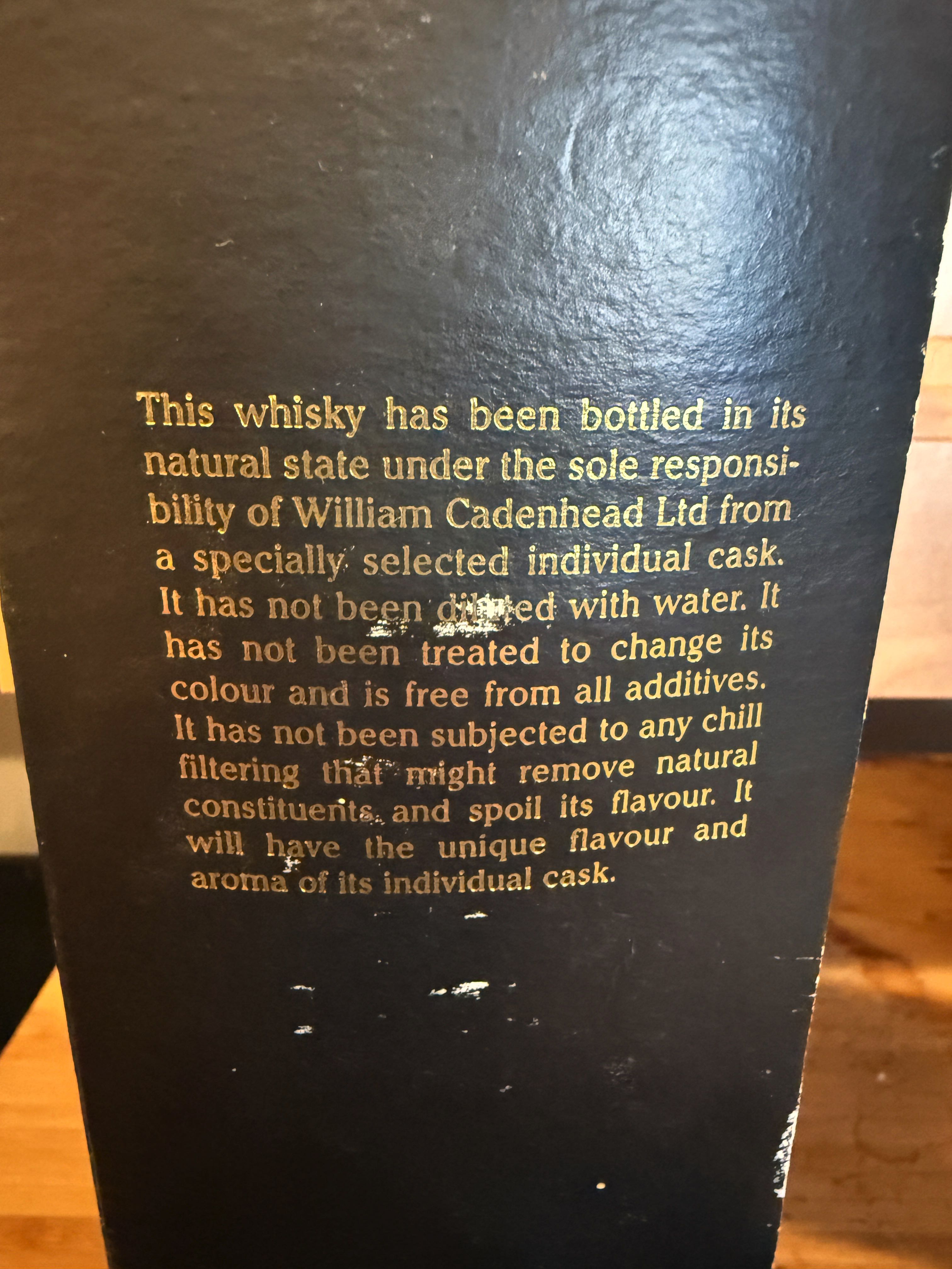 Cadenhead’s Highland Scotch Whiskey 21 - Glenlochy Distillery (700) alcohol collectible - Main Image 2