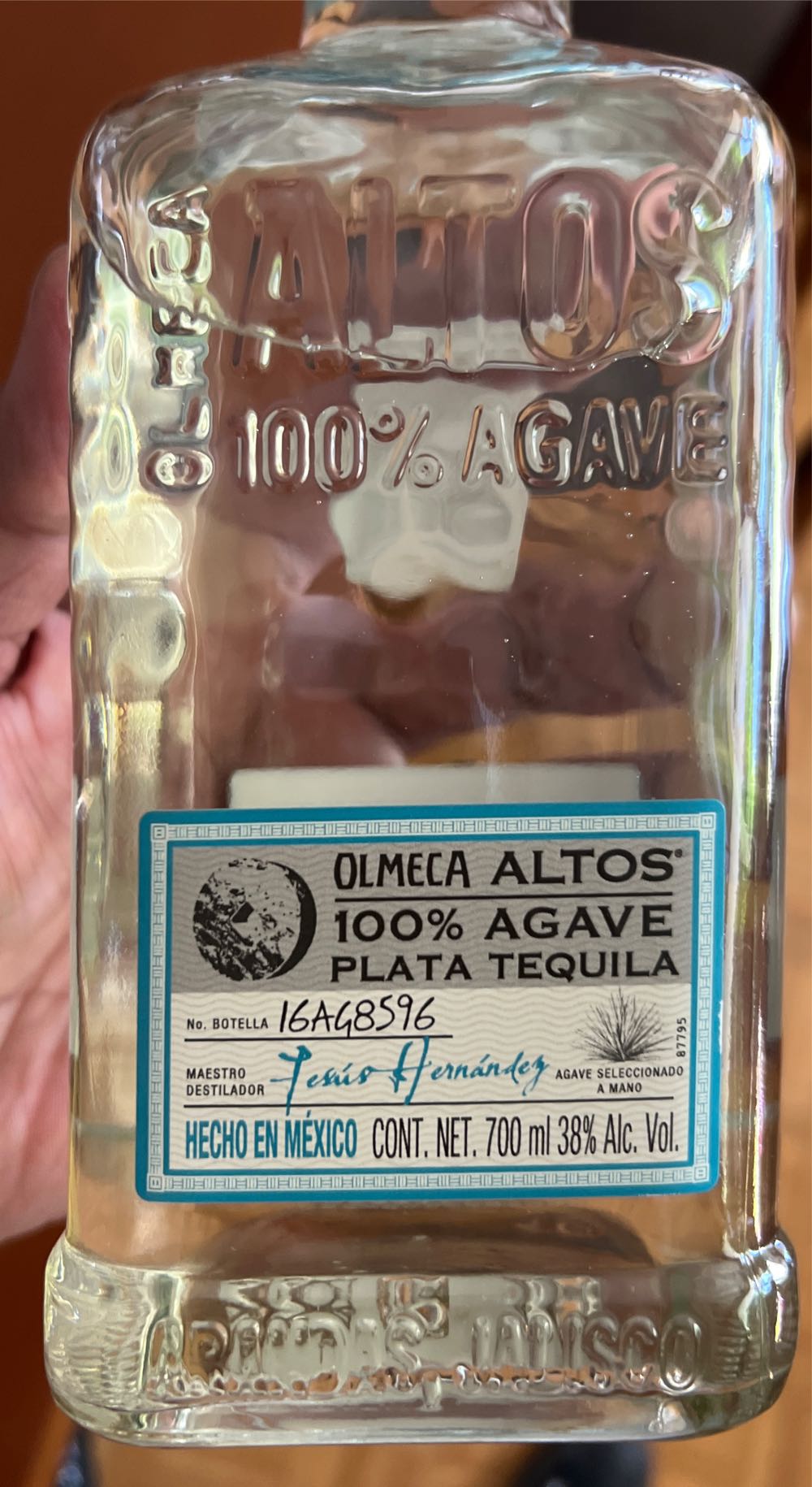 Olmeca Altos Plata - Pernod Ricard Mexico, S.A. De C.V. (700 mL) alcohol collectible [Barcode 7503032994734] - Main Image 2