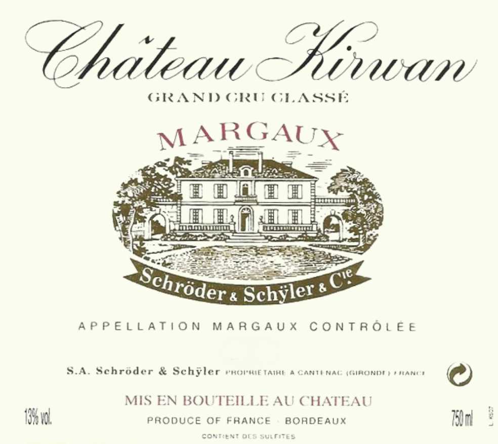 Château Kirwan  (750 mL) alcohol collectible [Barcode 3263070012206] - Main Image 2