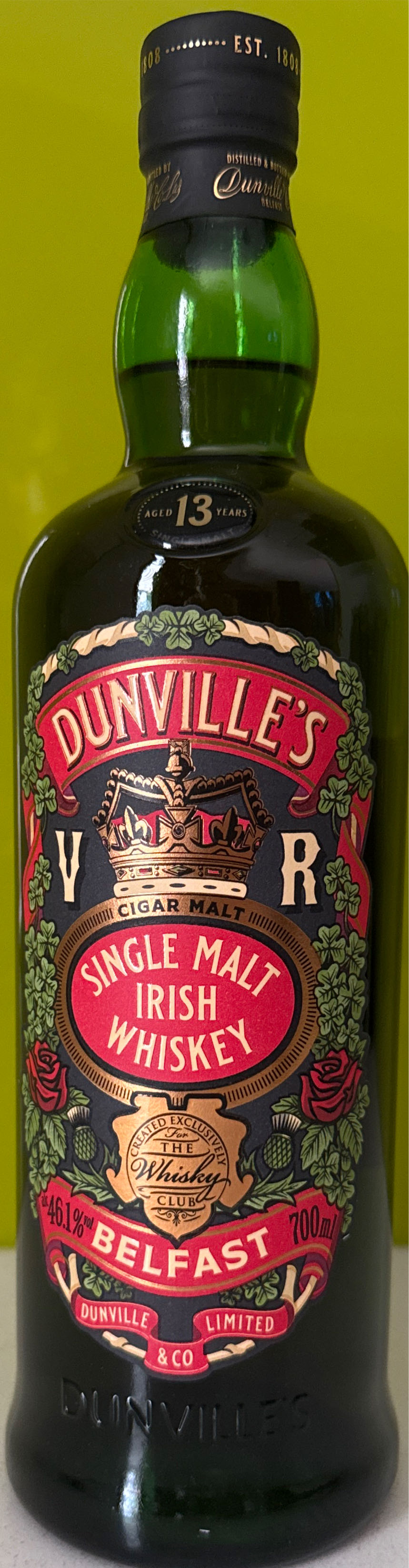 Dunville’s Single Malt Irish Whiskey - Dunville’s (700 mL) alcohol collectible [Barcode 5060142991937] - Main Image 4