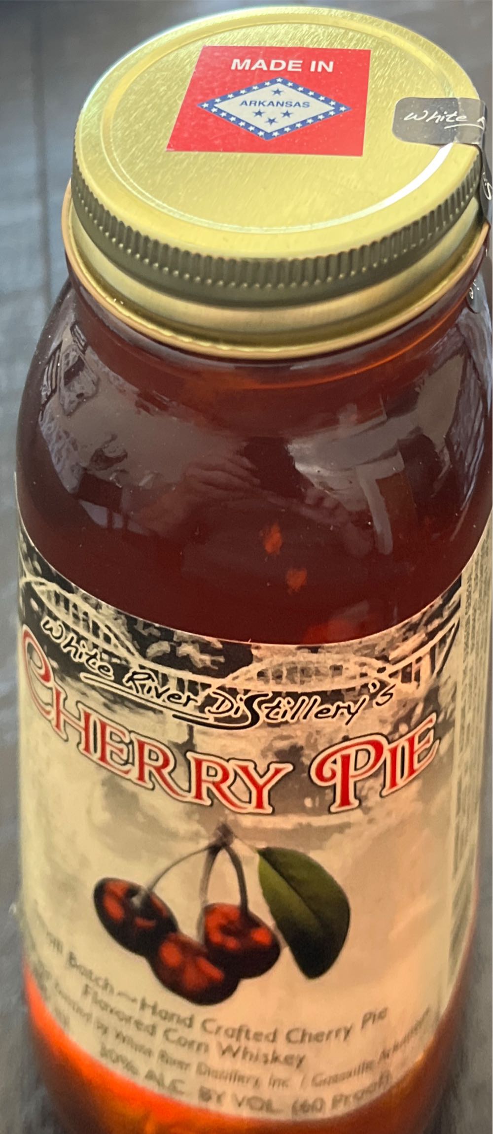 White River Cherry Pie Moonshine 750ml | Dr.’s Orders Wine ... - White Rice Distillers (750 mL) alcohol collectible [Barcode 091037588456] - Main Image 2