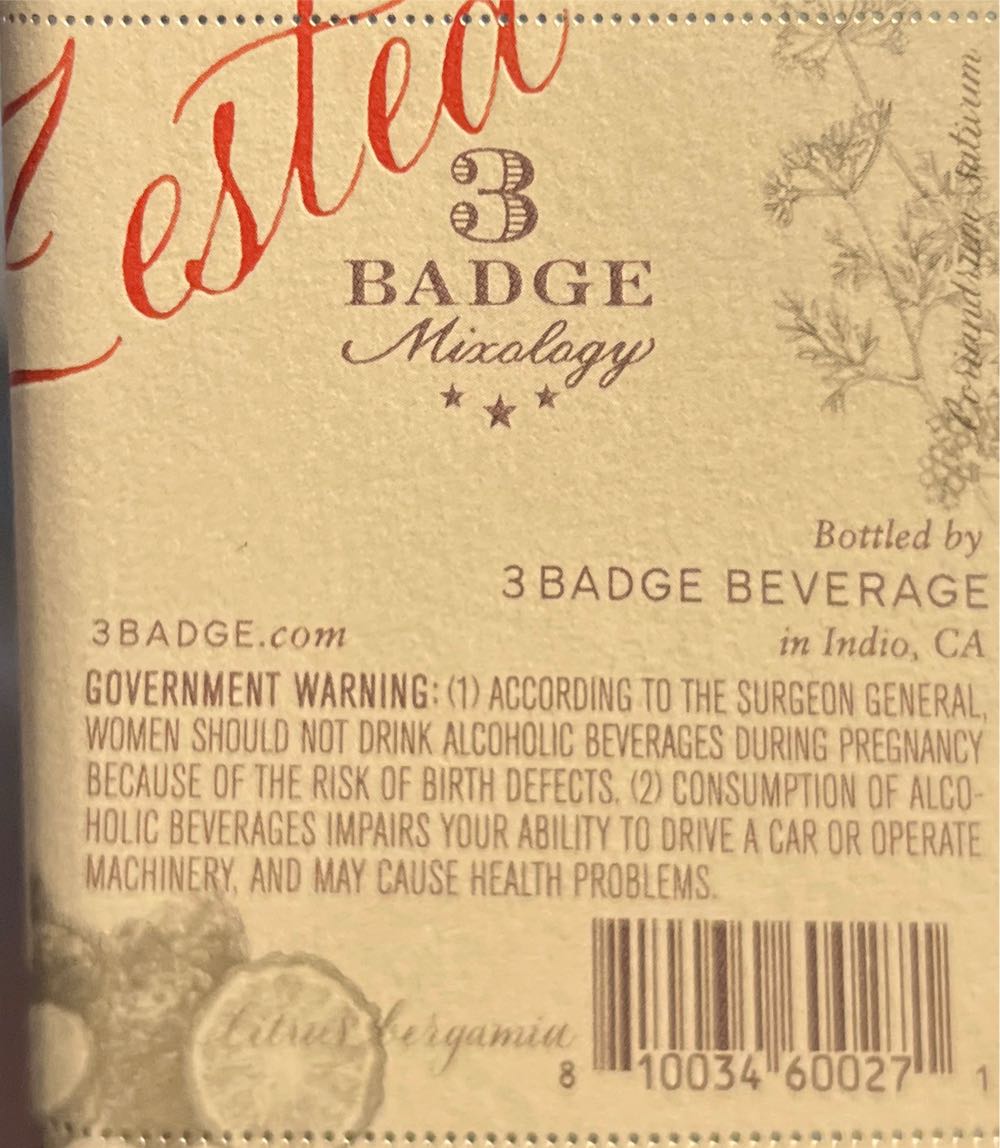 Uncle Val’s Zested Gin 750ml Vals 750ml 750  (750 mL) alcohol collectible [Barcode 810034600271] - Main Image 3